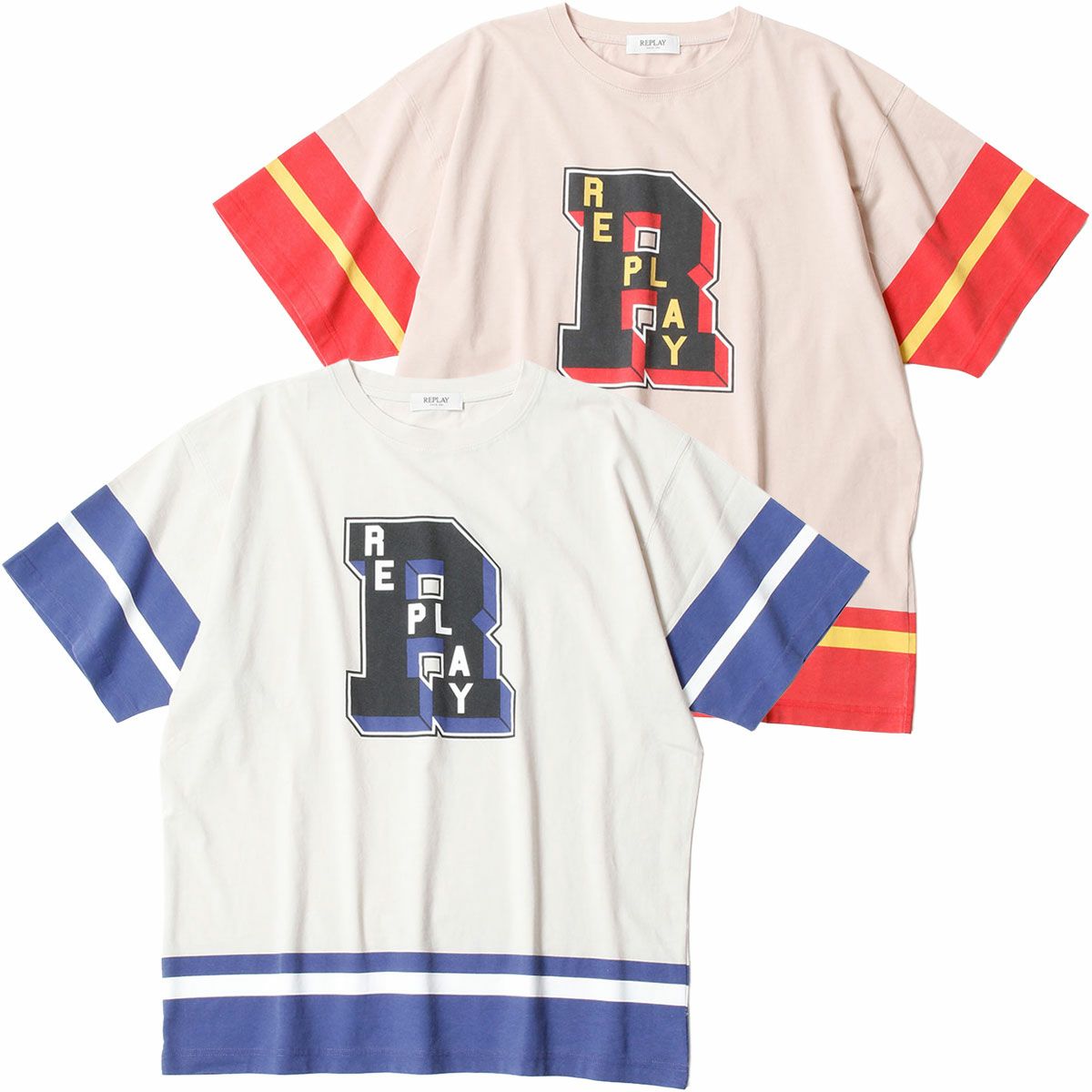 Replay｜ボーイフィット プリント Tシャツ｜