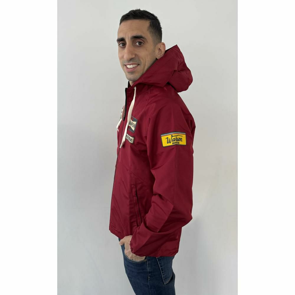 Warson Motors｜レガッツォーニ ウィンドプルーフ ジャケット｜ウィンドブレーカー｜レッド｜モデル着用