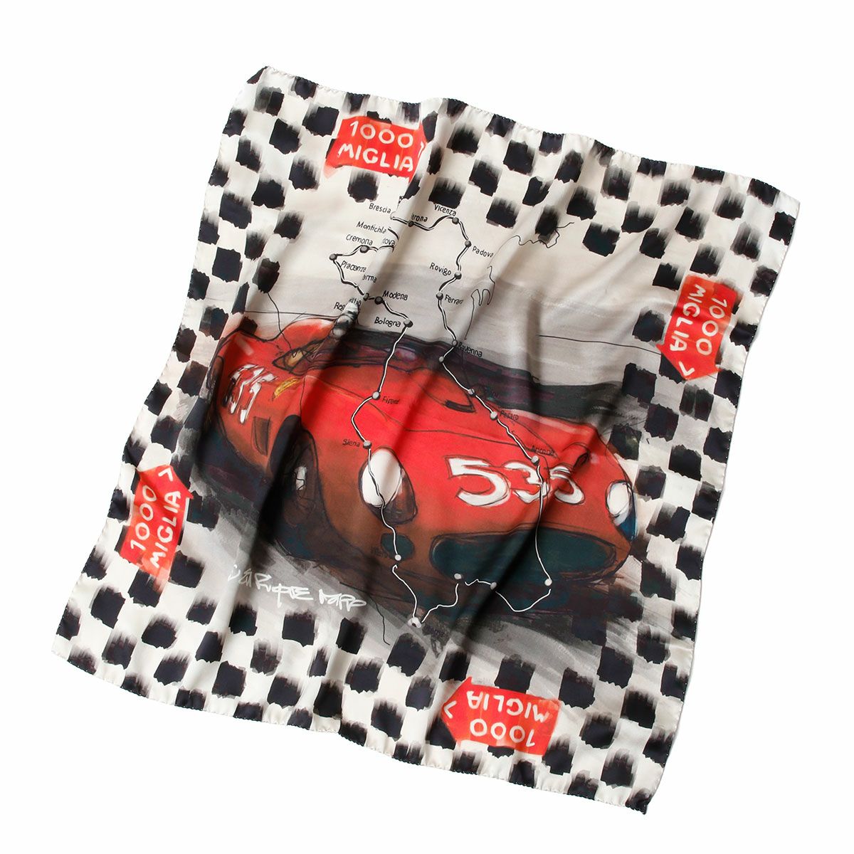 Mille Miglia｜ミッレミリア NAPP シルクスカーフ｜マフラー・スカーフ｜チェッカー