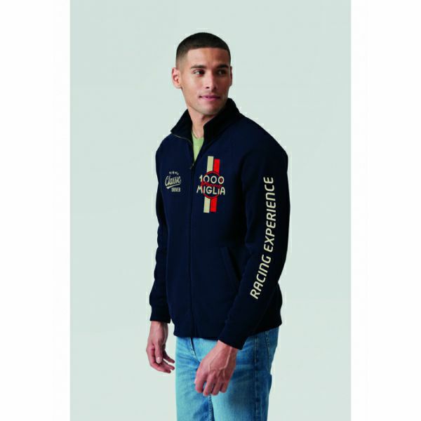 Mille Miglia｜ミッレミリア DRIFT フルジップ スウェット｜アウター｜ネイビー｜モデル着用