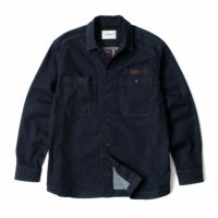 Replay｜レタリング デニムシャツ｜ファブリック｜ダークブルー