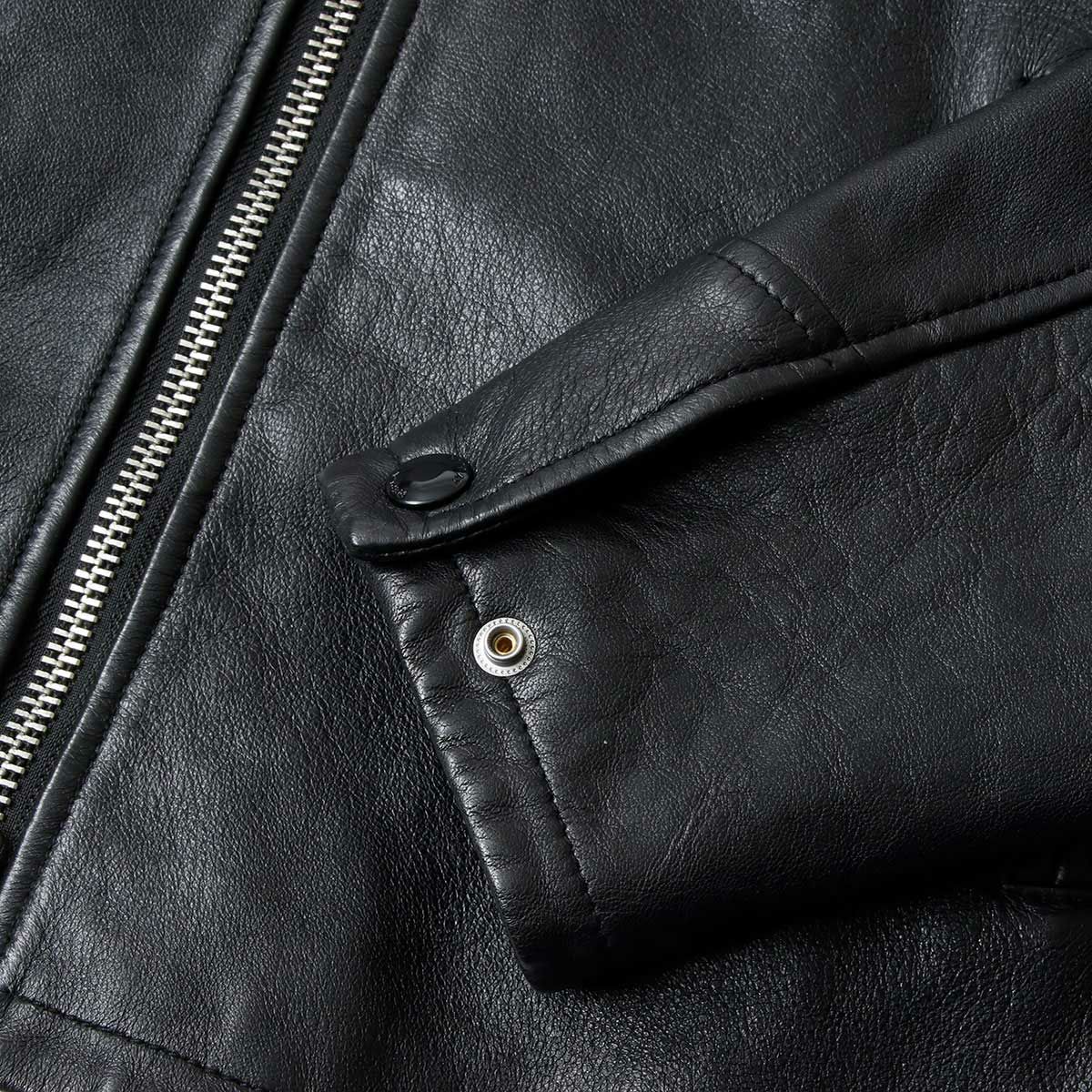 Replay｜ワックスレザージャケット｜ブラック