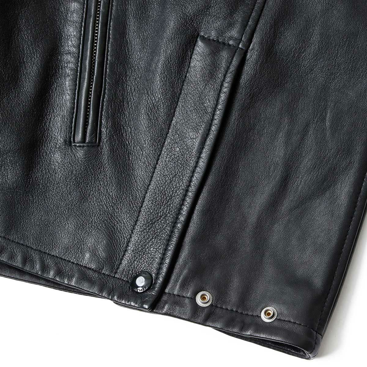 Replay｜ワックスレザージャケット｜ブラック