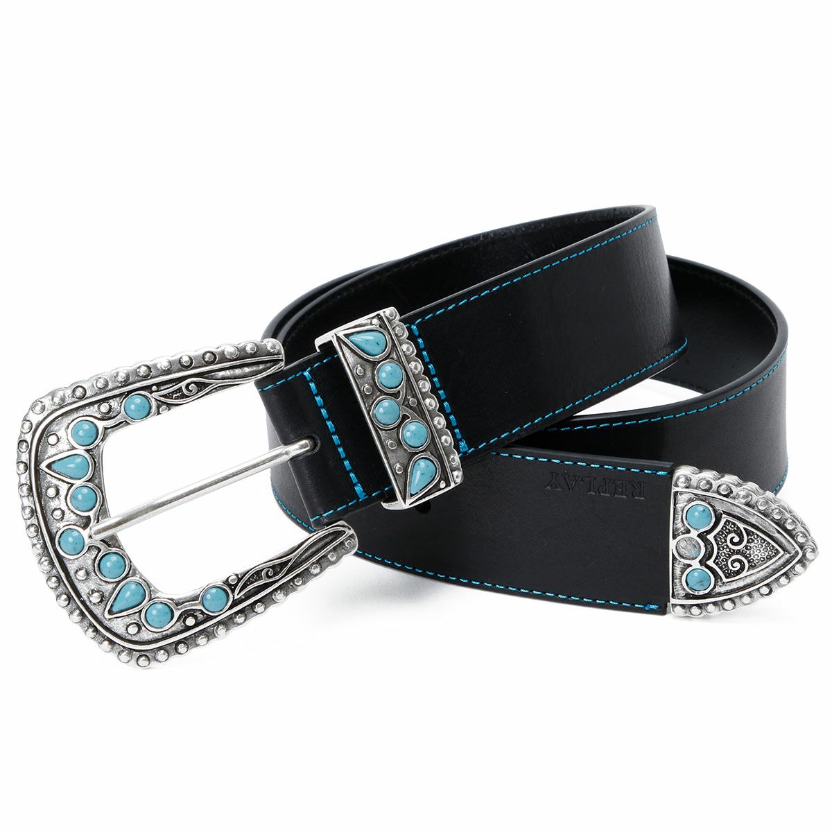 Replay｜ジュエルド バックル ベルト｜ブラック