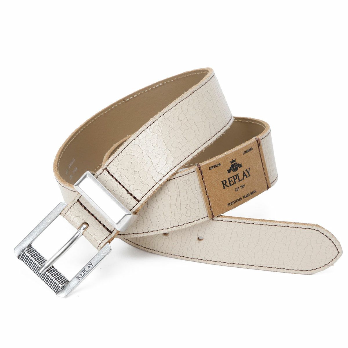 Replay｜クラックエフェクト レザーベルト｜シンプリートープ