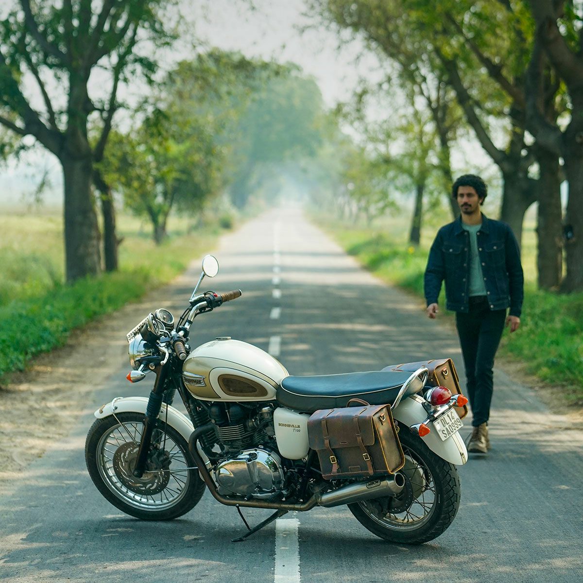 Trip Machine｜レガシー サドルバッグ（左右ペア）｜サイドバッグ｜コニャック｜使用イメージ