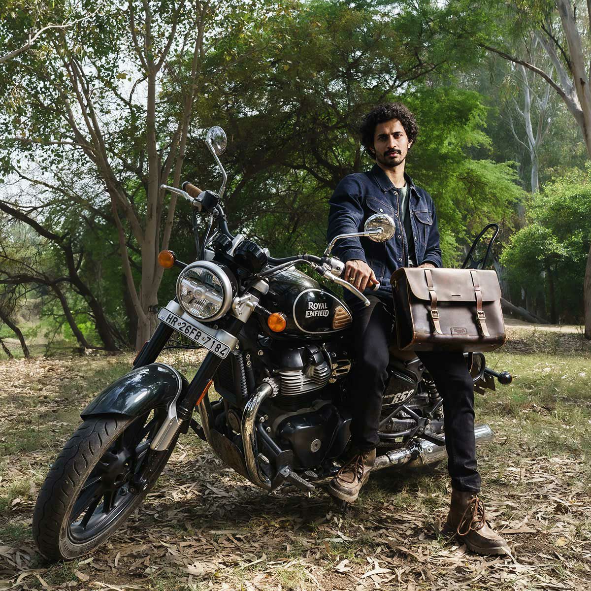 Trip Machine｜レガシー サドルバッグ（左右ペア）｜サイドバッグ｜コニャック｜使用イメージ