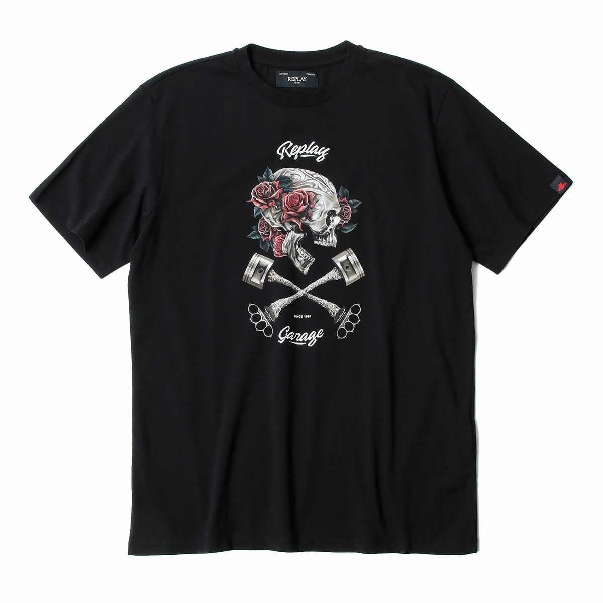 Replay｜ピースダイ コンパクト Tシャツ｜ブラック