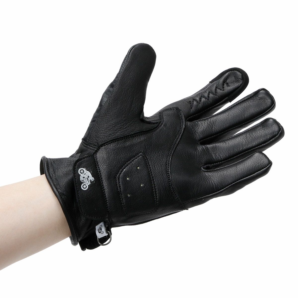 helstons｜スカル グローブ｜3シーズン｜ブラック｜モデル着用