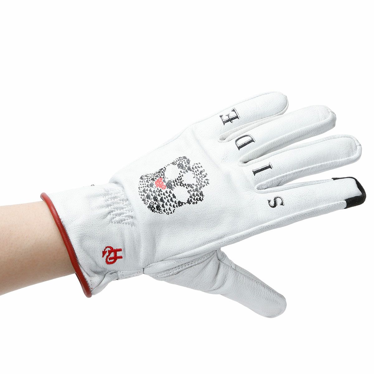 helstons｜ボニー グローブ｜3シーズン｜ホワイト｜モデル着用