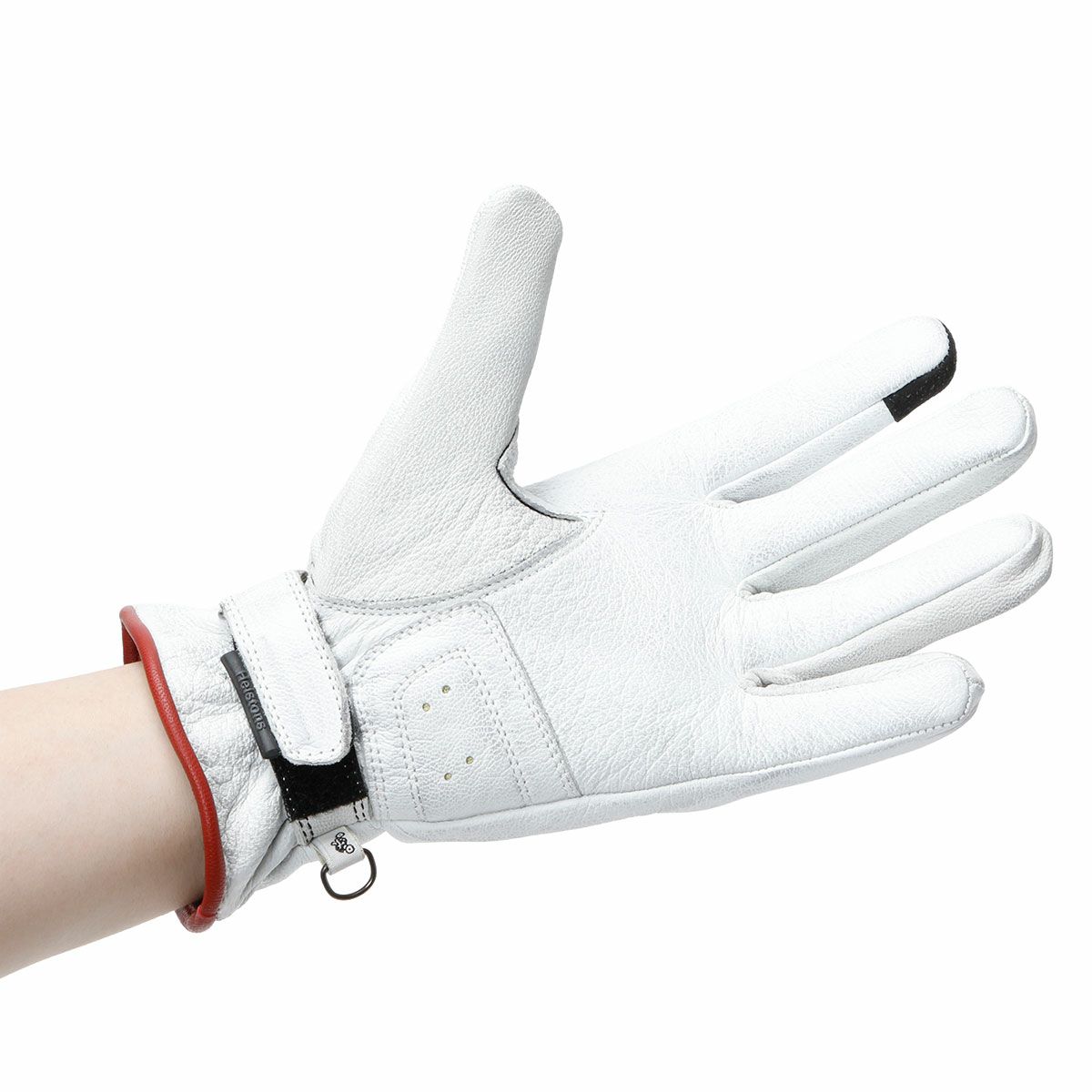 helstons｜ボニー グローブ｜3シーズン｜ホワイト｜モデル着用