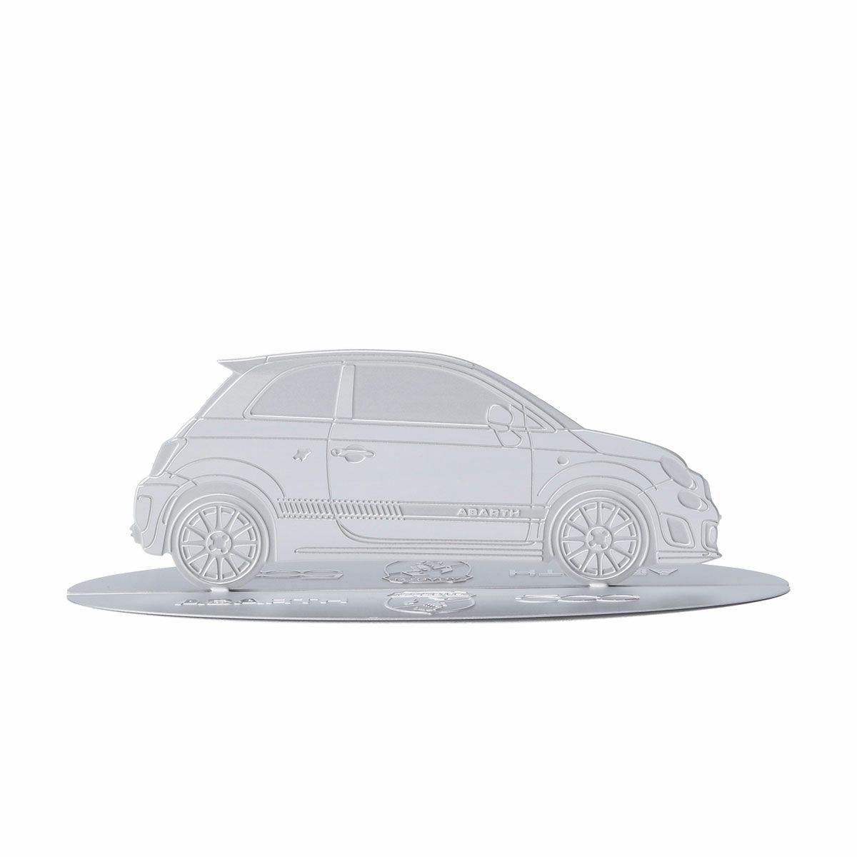 Abarth｜フィアット 500 アバルト ステンレススチール 彫刻シルエットスタンド｜その他雑貨