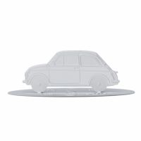 FIAT｜フィアット 500 ヴィンテージ ステンレススチール シルエット彫刻スタンド｜その他雑貨