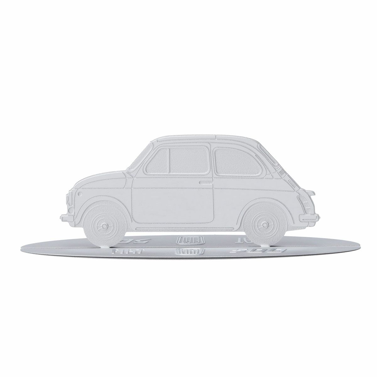 FIAT｜フィアット 500 ヴィンテージ ステンレススチール シルエット彫刻スタンド｜その他雑貨