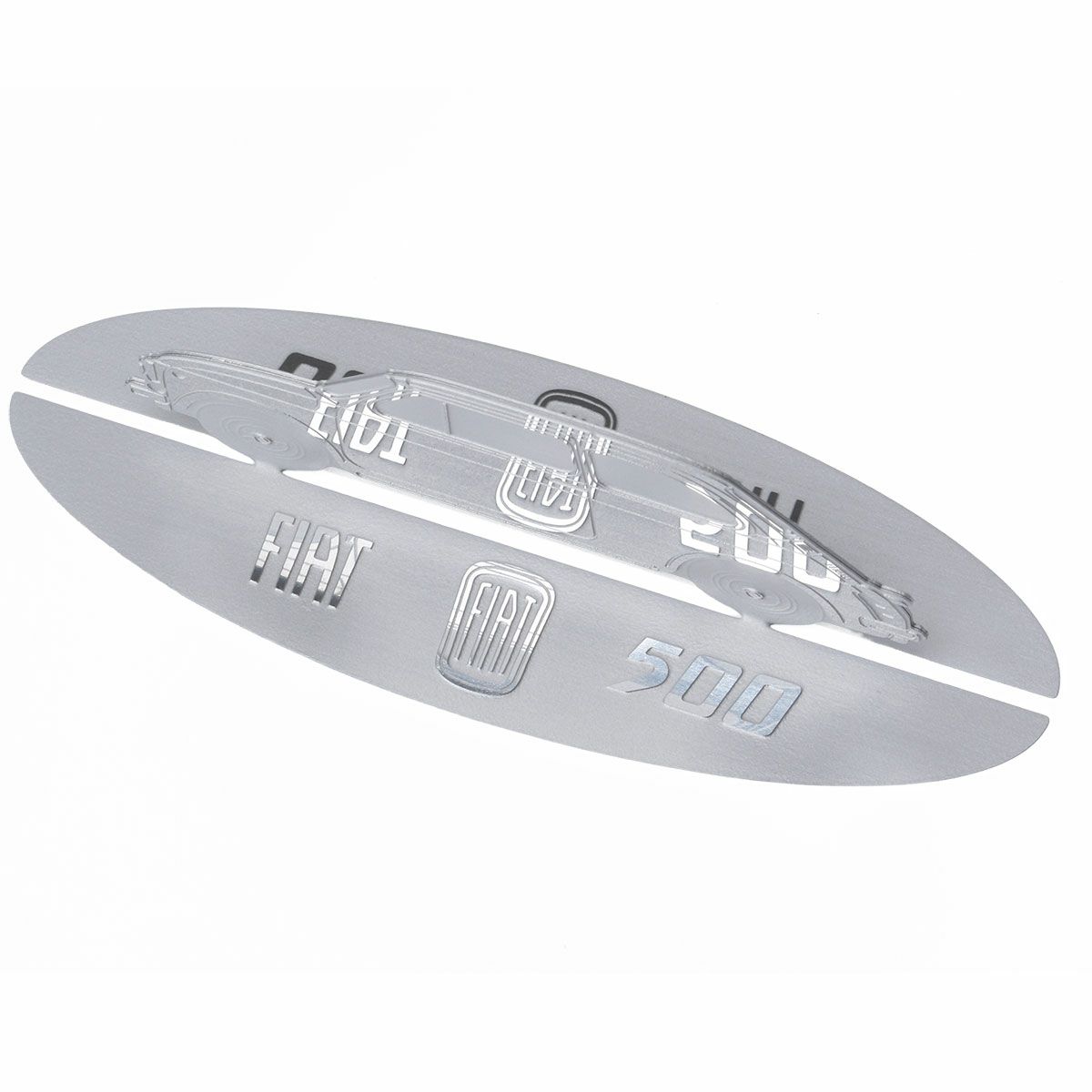 FIAT｜フィアット 500 ヴィンテージ ステンレススチール シルエット彫刻スタンド｜その他雑貨