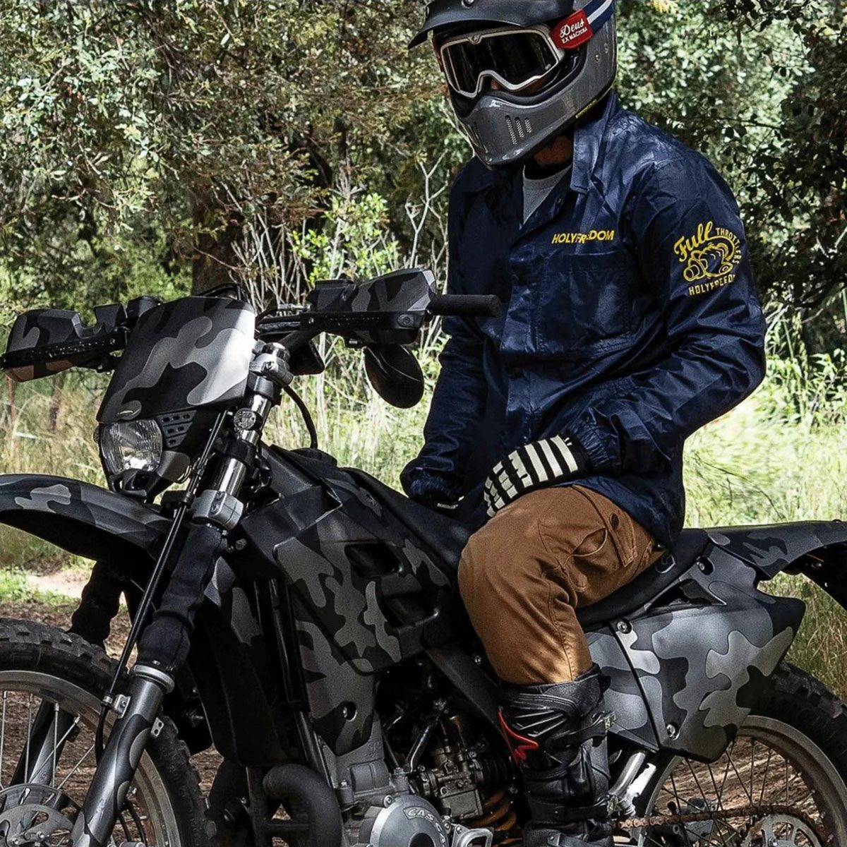 HolyFreedom｜ベンガリーノ ジャケット｜ファブリック｜ブルー｜モデル着用