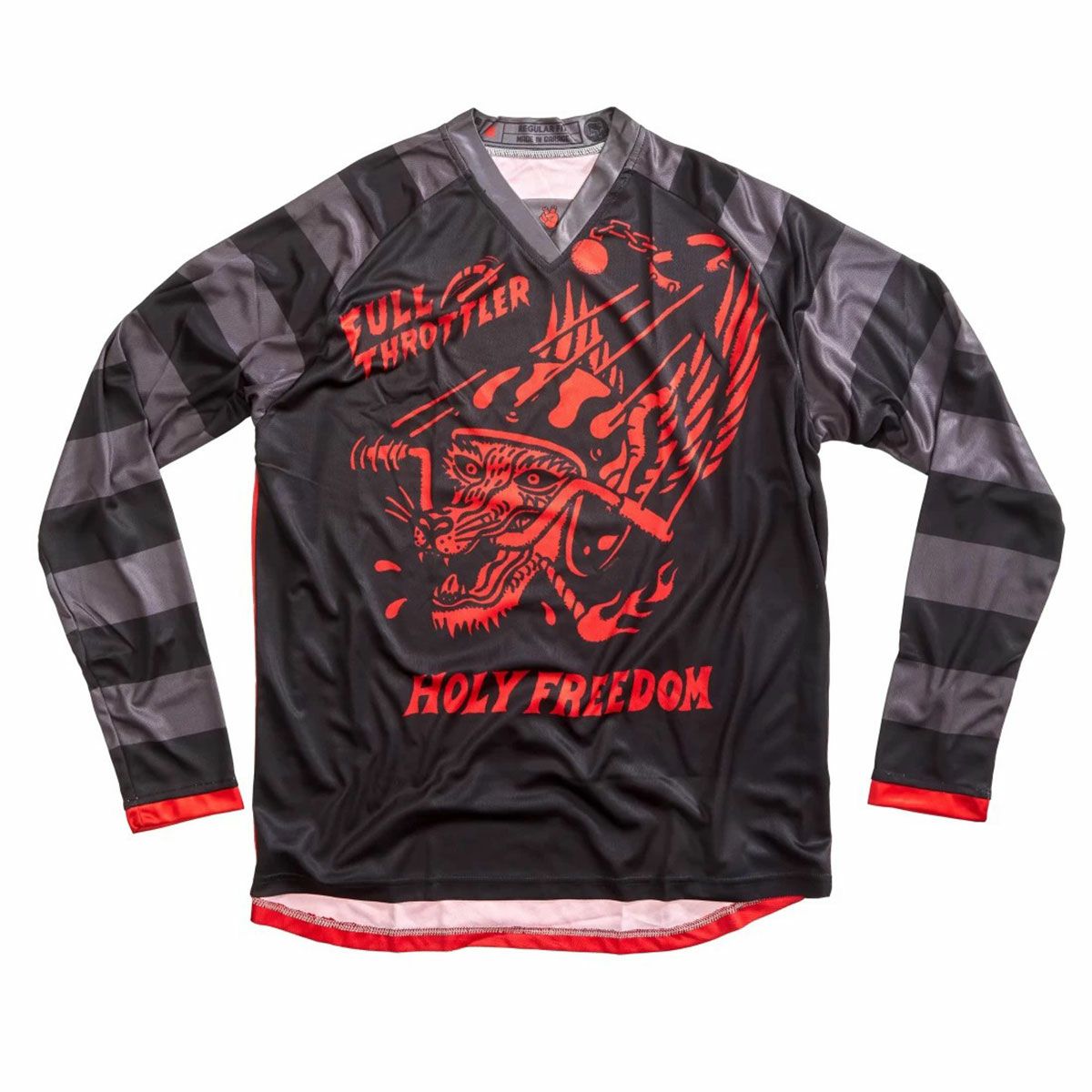 HolyFreedom｜ロッソフォッコ ジャージ｜MXジャージ｜ブラック×グレー×レッド