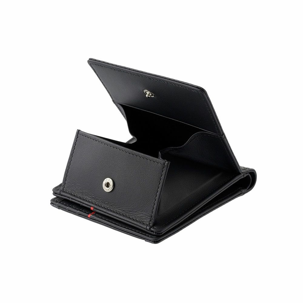 neuinteresse｜ノイインテレッセ×HRC 二つ折り財布(外BOX小銭入れ付き札入)｜財布｜ブラック
