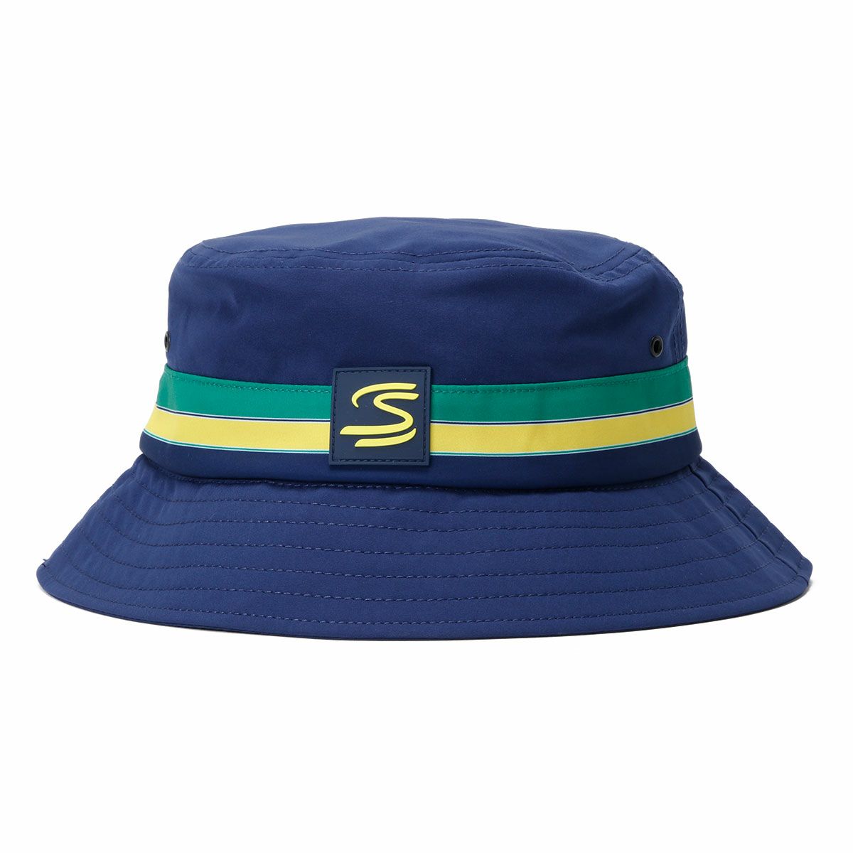AyrtonSenna｜アイルトン・セナ ストライプ バケット キャップ｜帽子｜ネイビー