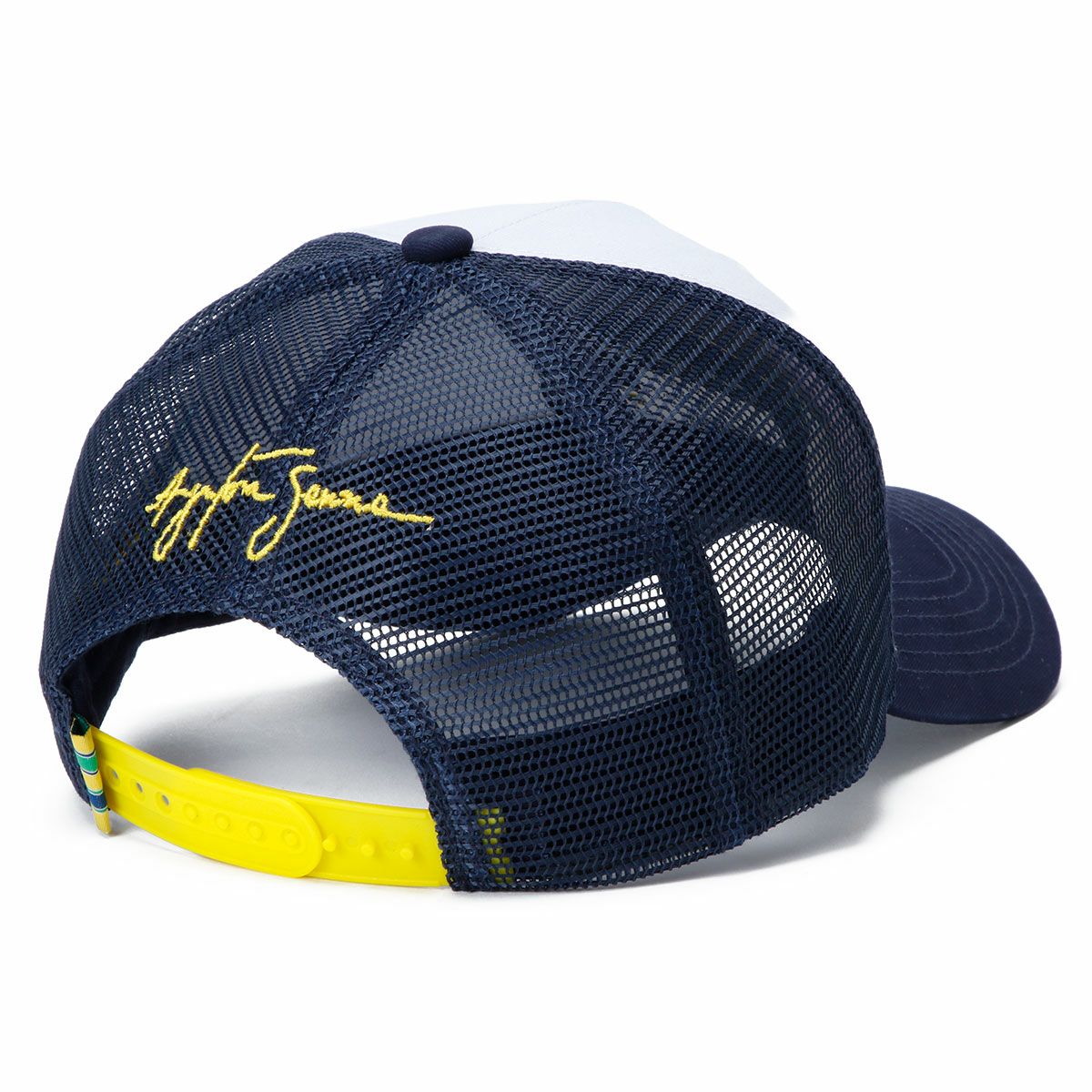 AyrtonSenna｜アイルトン・セナ トラッカー キャップ｜帽子｜ネイビー×ホワイト