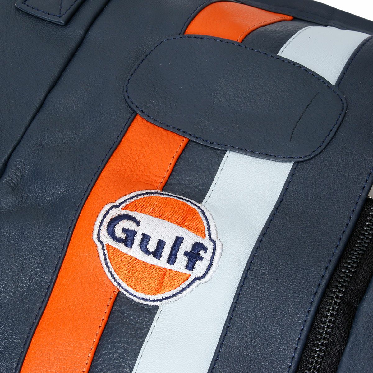 GULF｜ガルフ レザー トラベル バッグ ミディアム｜ボストンバッグ｜ネイビー