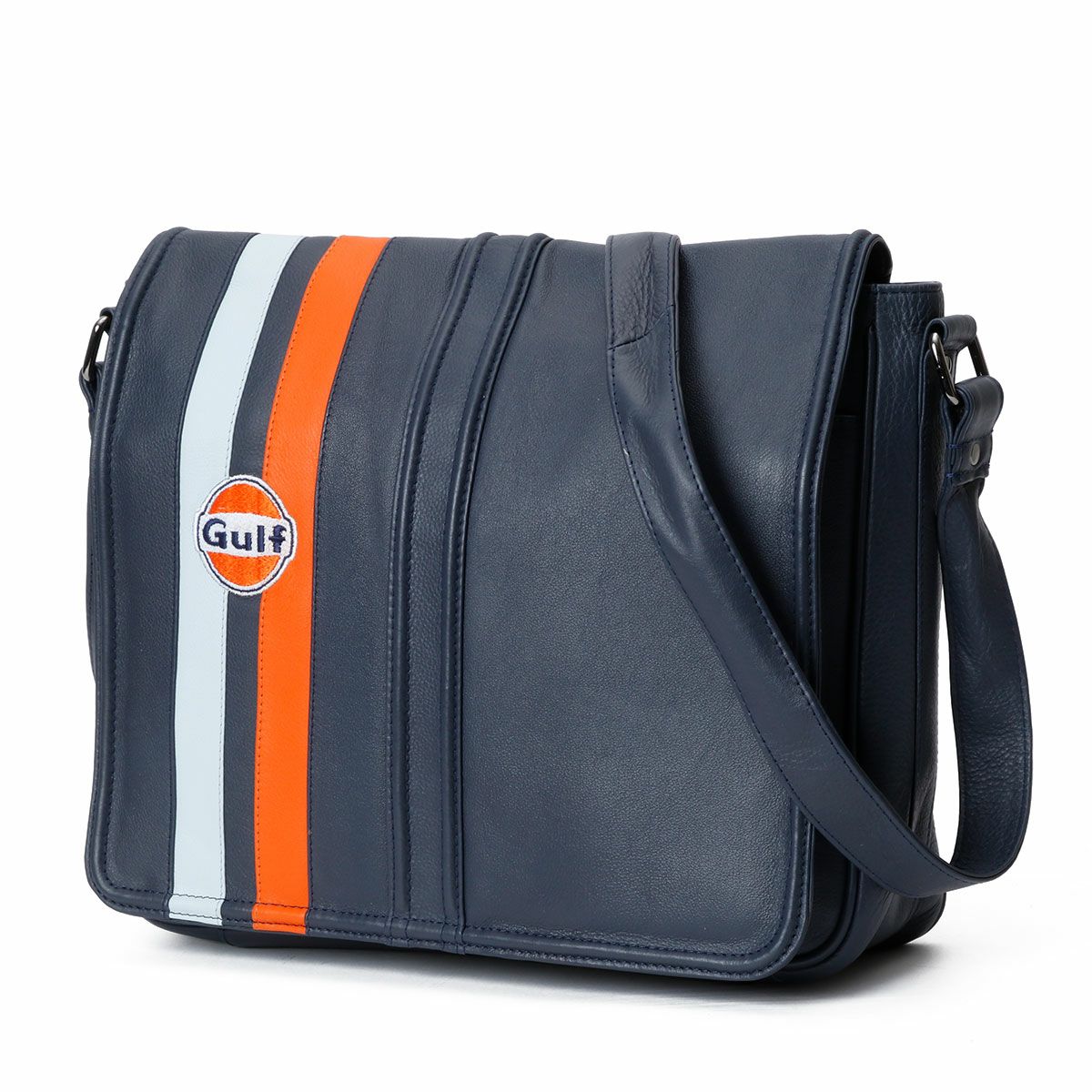 GULF｜ガルフ シルバーストーン バッグ｜メッセンジャーバッグ｜ネイビー