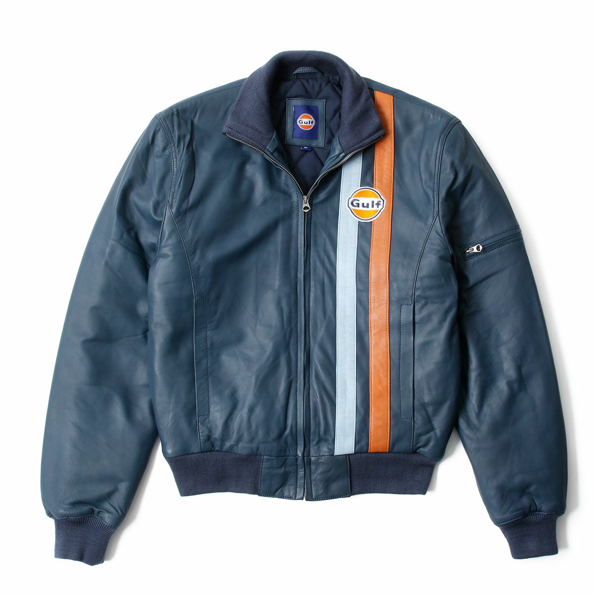 GULF｜ガルフ ストライプ ブルゾン｜アウター｜ネイビー