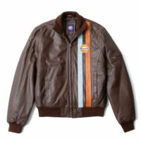 GULF｜ガルフ ストライプ ブルゾン｜アウター｜チョコ