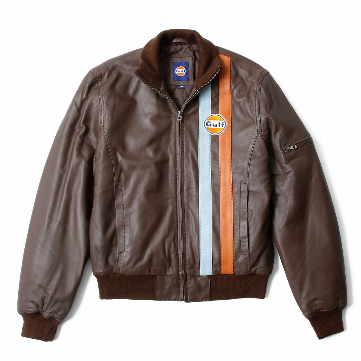 GULF｜ガルフ ストライプ ブルゾン｜アウター｜チョコ