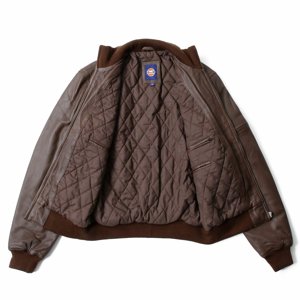 GULF｜ガルフ ストライプ ブルゾン｜アウター｜チョコ