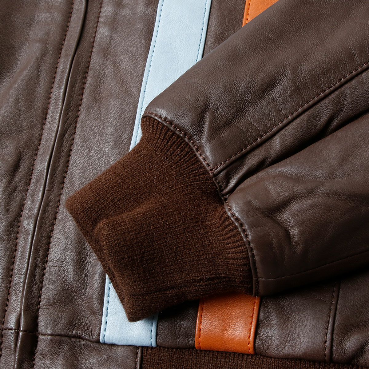 GULF｜ガルフ ストライプ ブルゾン｜アウター｜チョコ