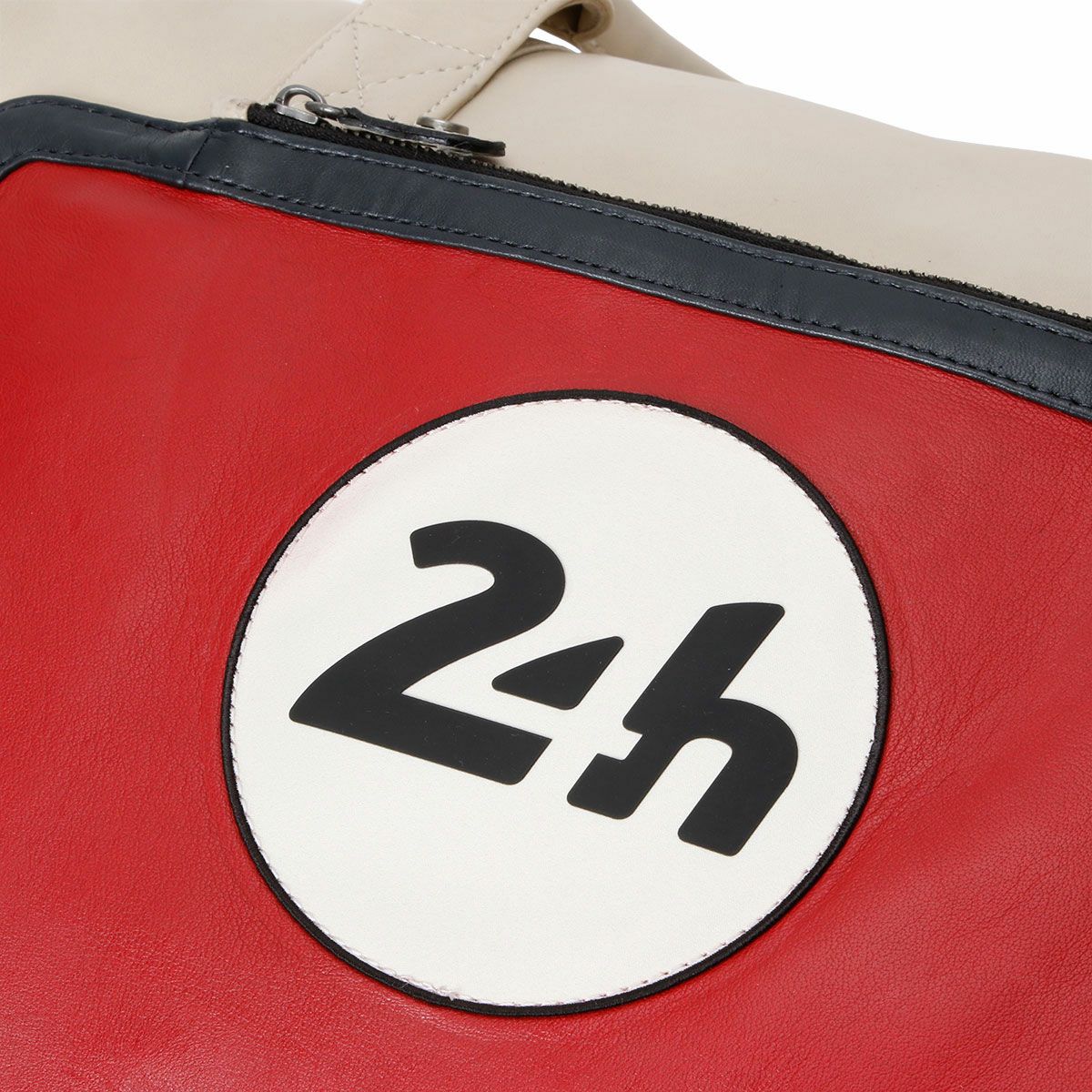 CLASSIC LEGEND MOTORS｜ル・マン 24時間レース AUSTIN レザーバッグ 48H｜ボストンバッグ｜エクリュ×レーシングレッド