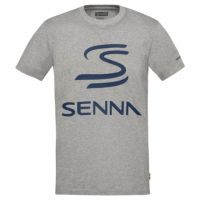 AyrtonSenna｜アイルトン・セナ レガシー ロゴ Tシャツ｜TシャツAyrtonSenna｜アイルトン・セナ レガシー ロゴ Tシャツ｜Tシャツ｜グレー