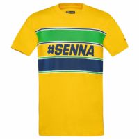 AyrtonSenna｜アイルトン・セナ ハッシュタグ Tシャツ｜イエロー