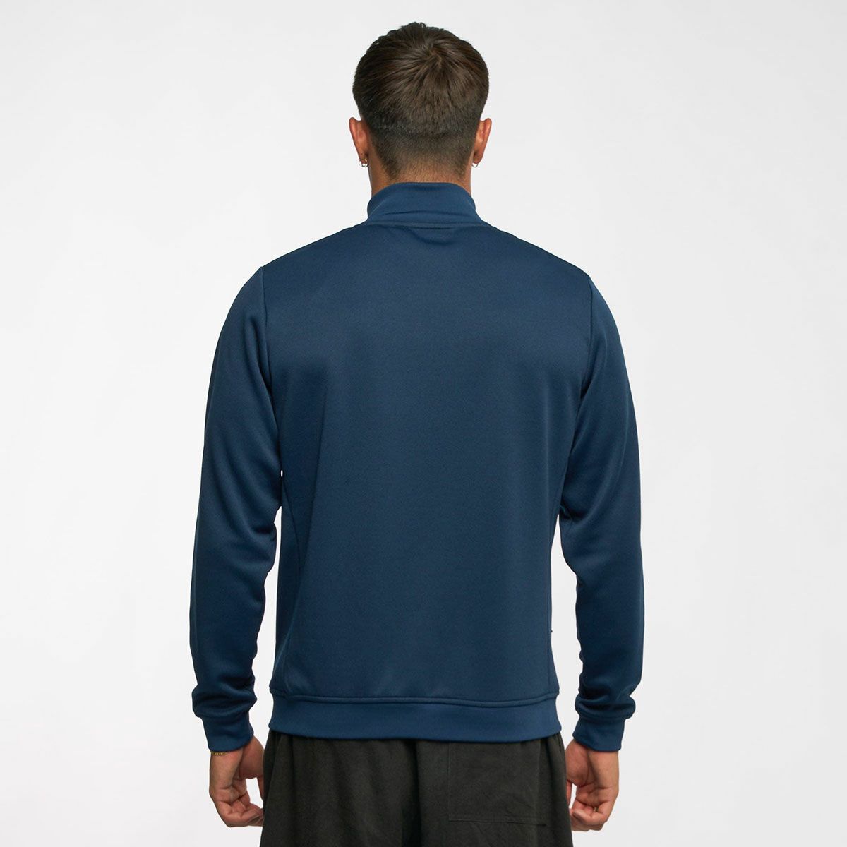 AyrtonSenna｜アイルトン・セナ レトロ ストライプ ジャケット｜アウター｜ネイビー｜モデル着用