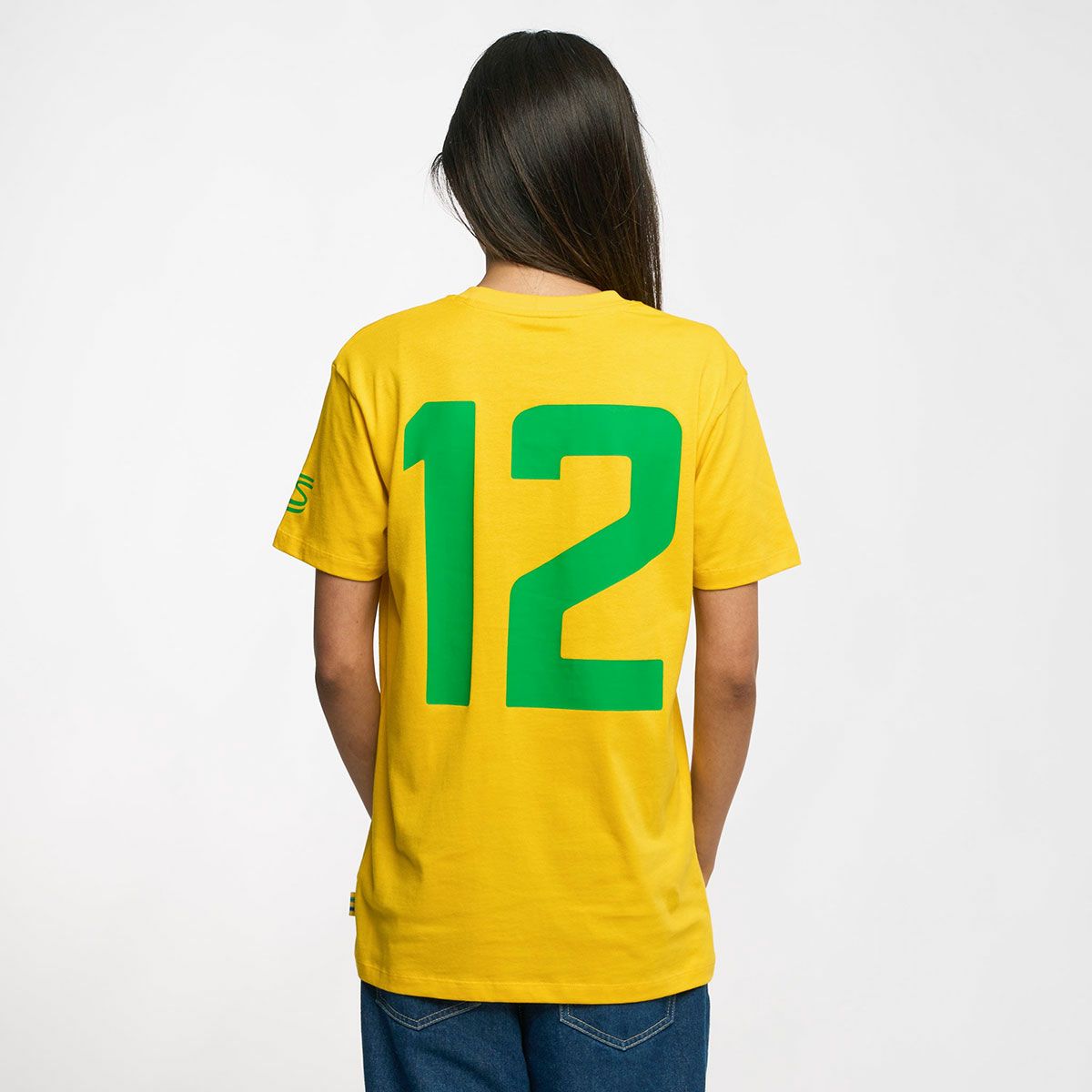 AyrtonSenna｜アイルトン・セナ レース Tシャツ｜イエロー｜モデル着用