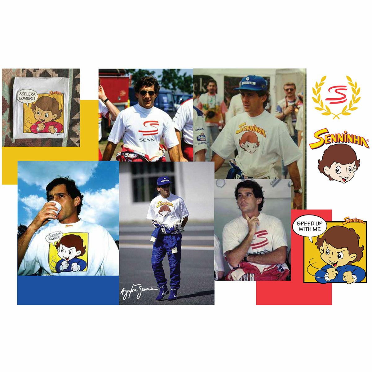 AyrtonSenna｜アイルトン・セナ エクストリーム オーバーサイズ セニーニャ Tシャツ｜ホワイト｜モデル着用