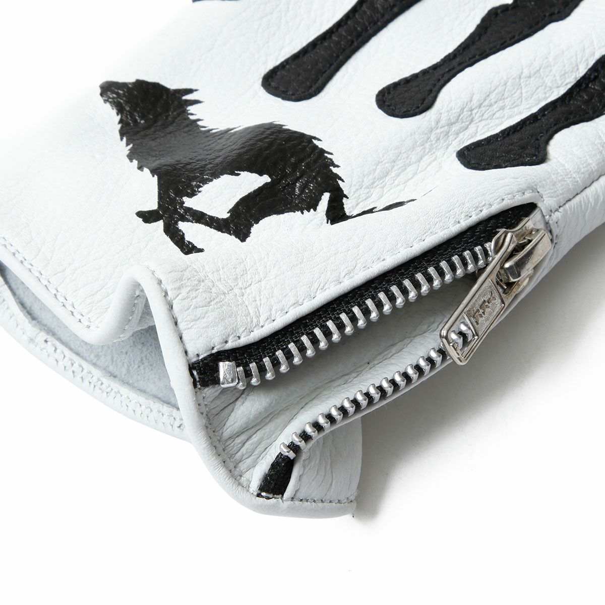 El Solitario｜ボーン ディアスキン グローブ｜3シーズン｜ホワイト×ブラック