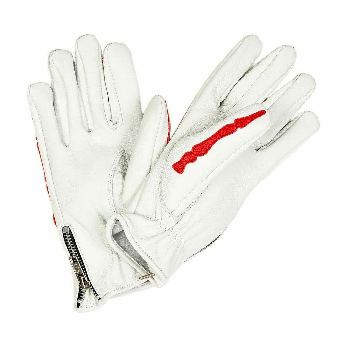 El Solitario｜ボーン ディアスキン グローブ｜3シーズン｜ホワイト×レッド