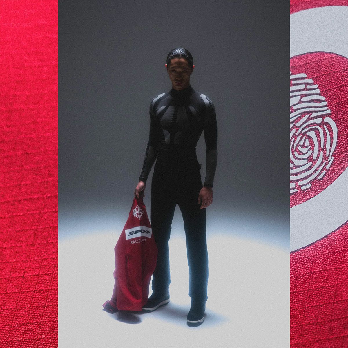 SPIDI｜ピット レーン｜ファブリック｜レッド｜モデル着用