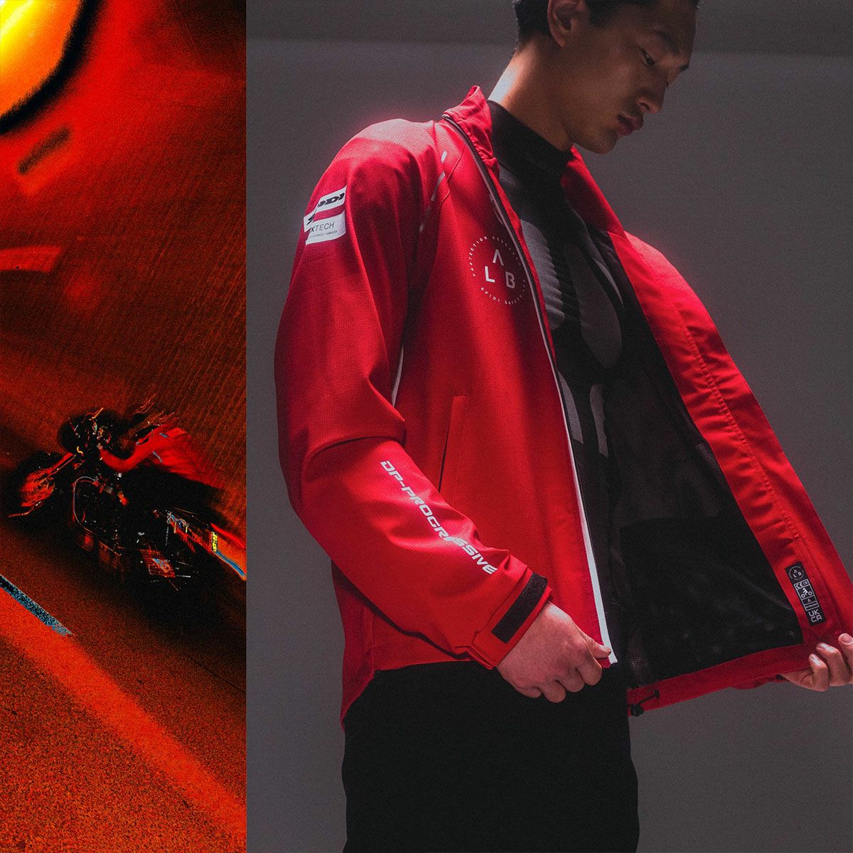 SPIDI｜ピット レーン｜ファブリック｜レッド｜モデル着用
