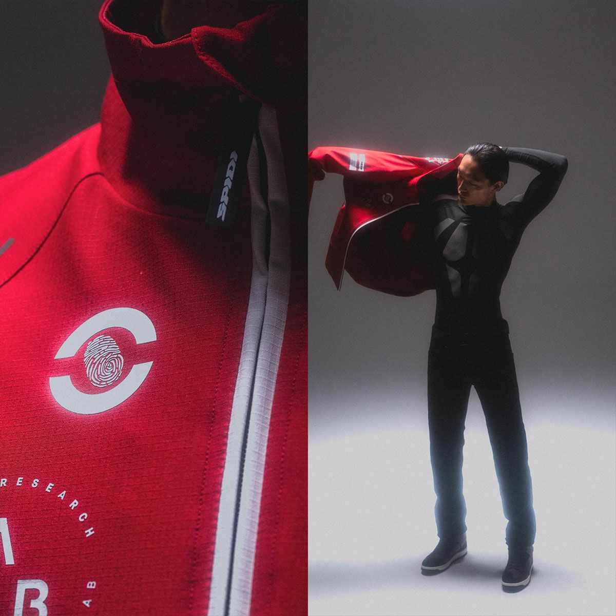 SPIDI｜ピット レーン｜ファブリック｜レッド｜モデル着用