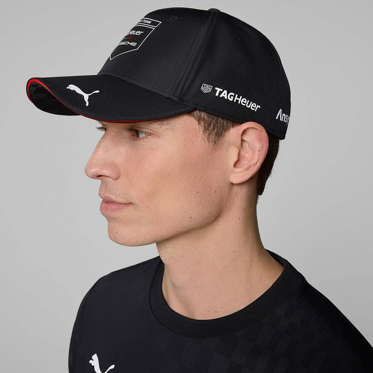 PORSCHE｜ポルシェ PMS FE RP チームキャップ｜帽子｜ブラック｜モデル着用