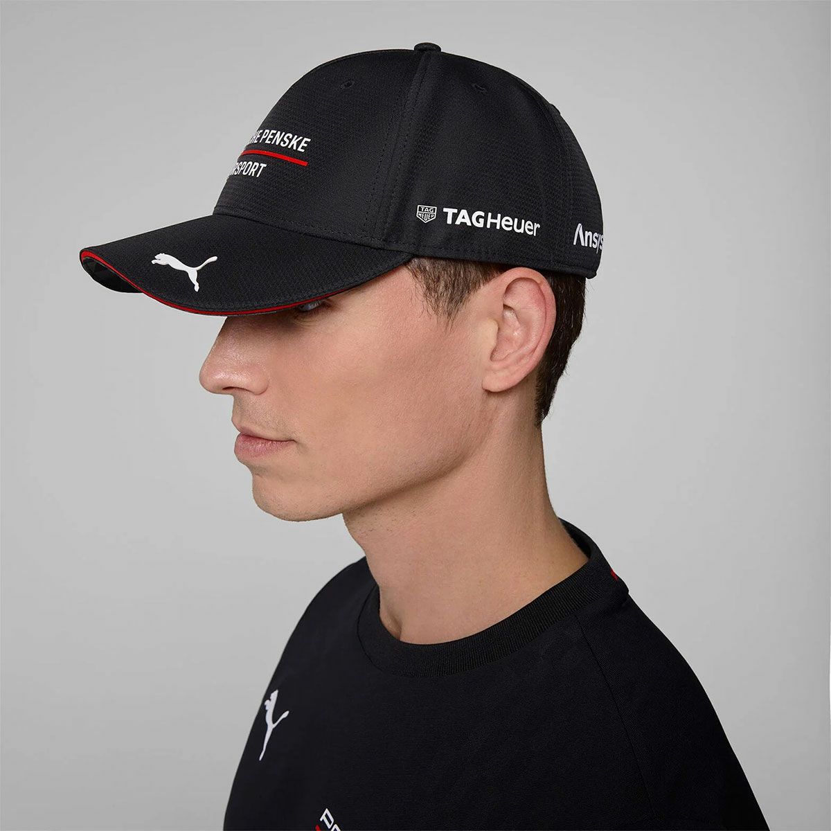 PORSCHE｜ポルシェ PMS ペンスキー キャップ｜帽子｜ブラック｜モデル着用