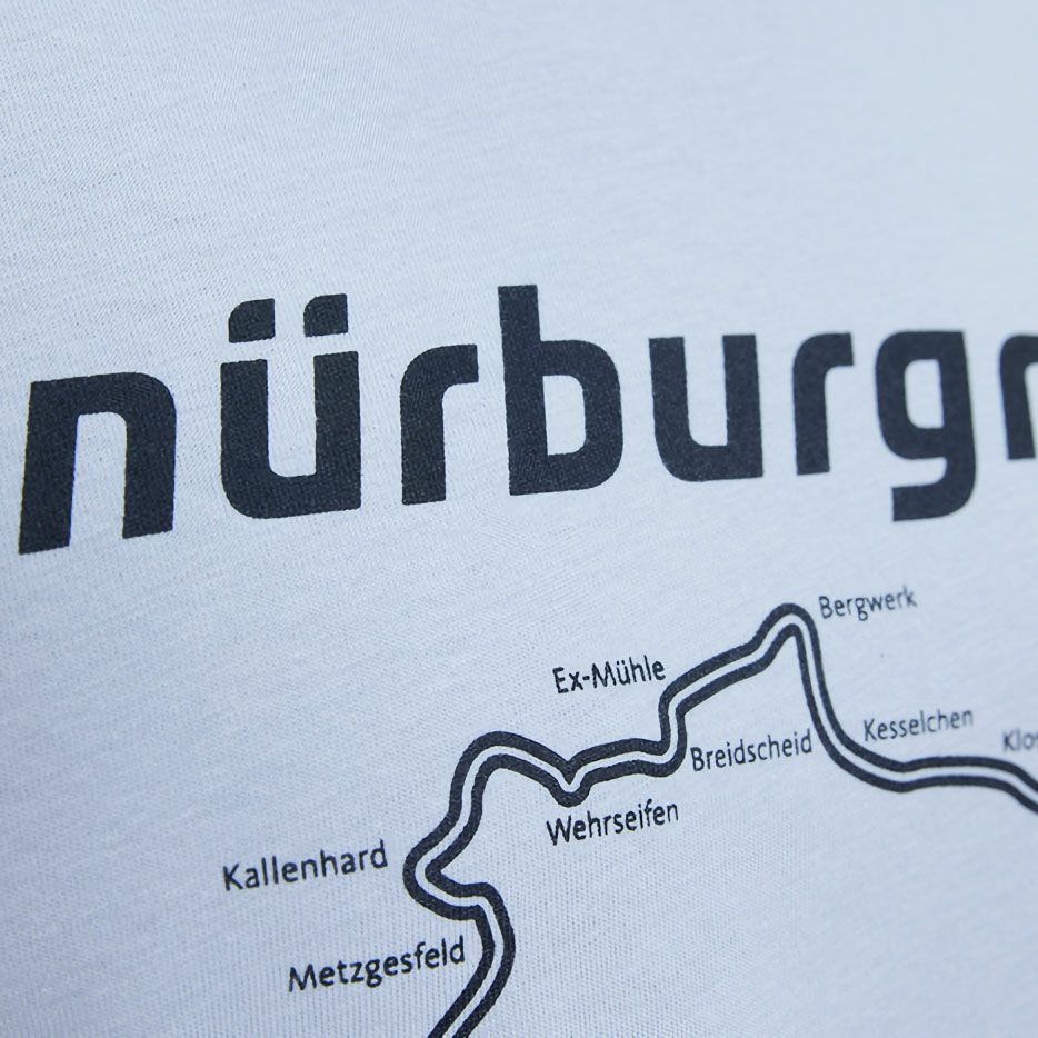 Nurburgring｜ニュルブルクリンク RACETRACK Tシャツ｜グレー