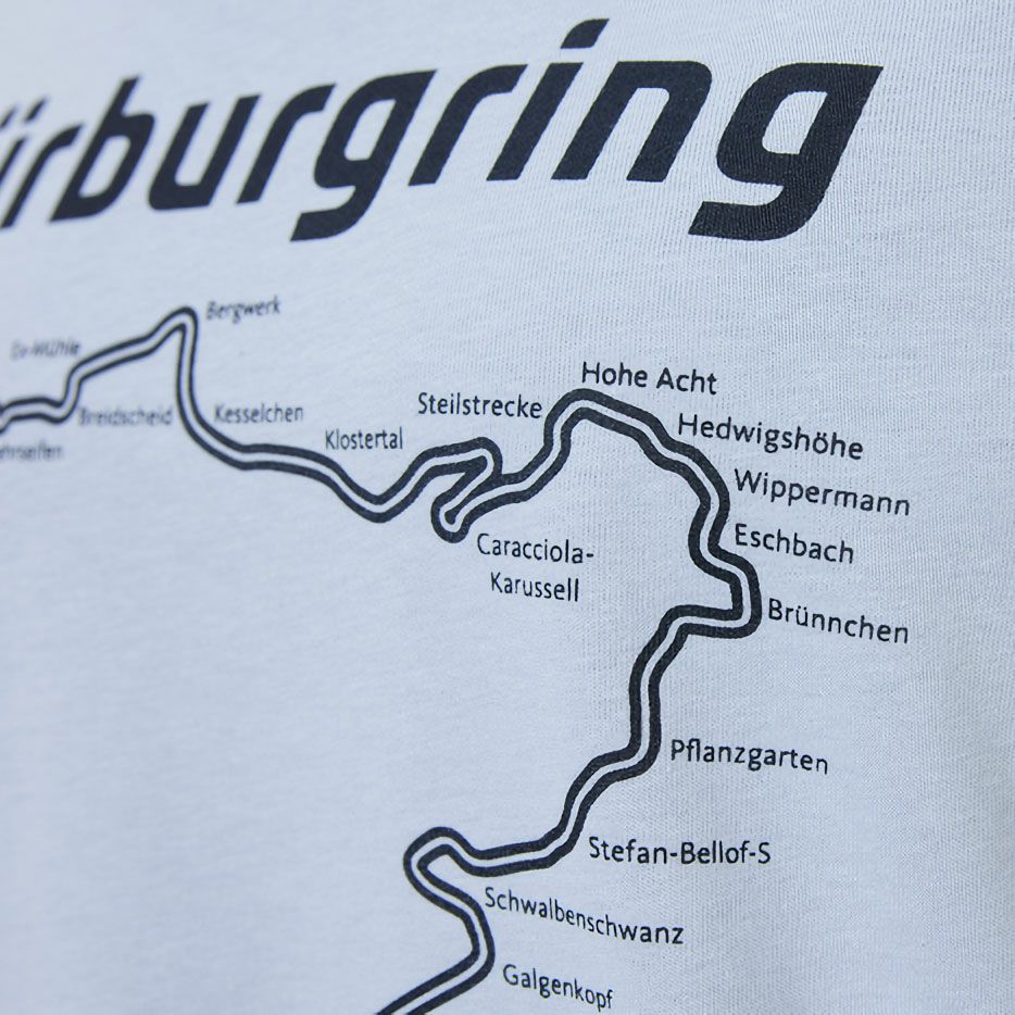 Nurburgring｜ニュルブルクリンク RACETRACK Tシャツ｜グレー