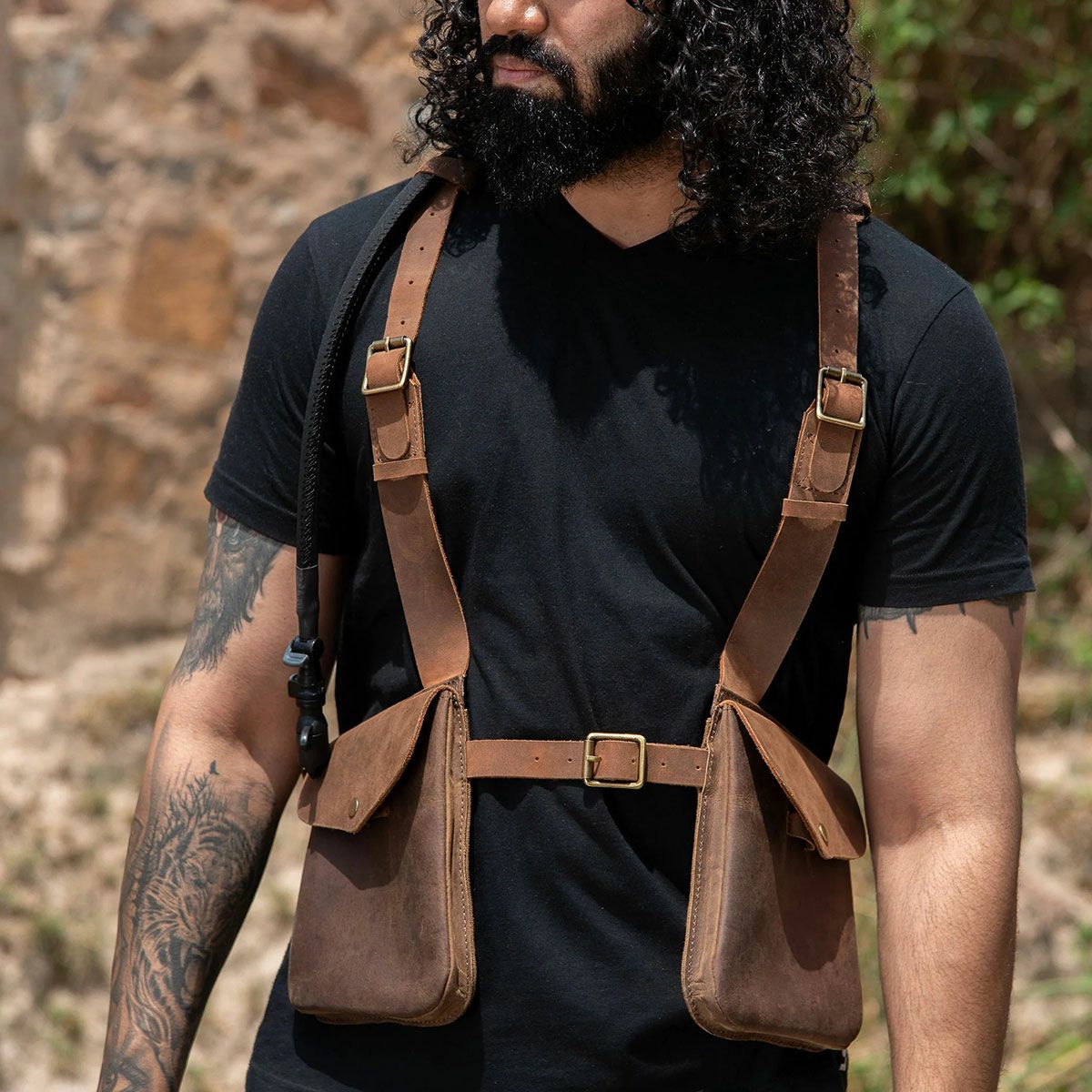 Trip Machine｜サースト エイド キット オールレザー｜その他雑貨｜モカ｜モデル着用