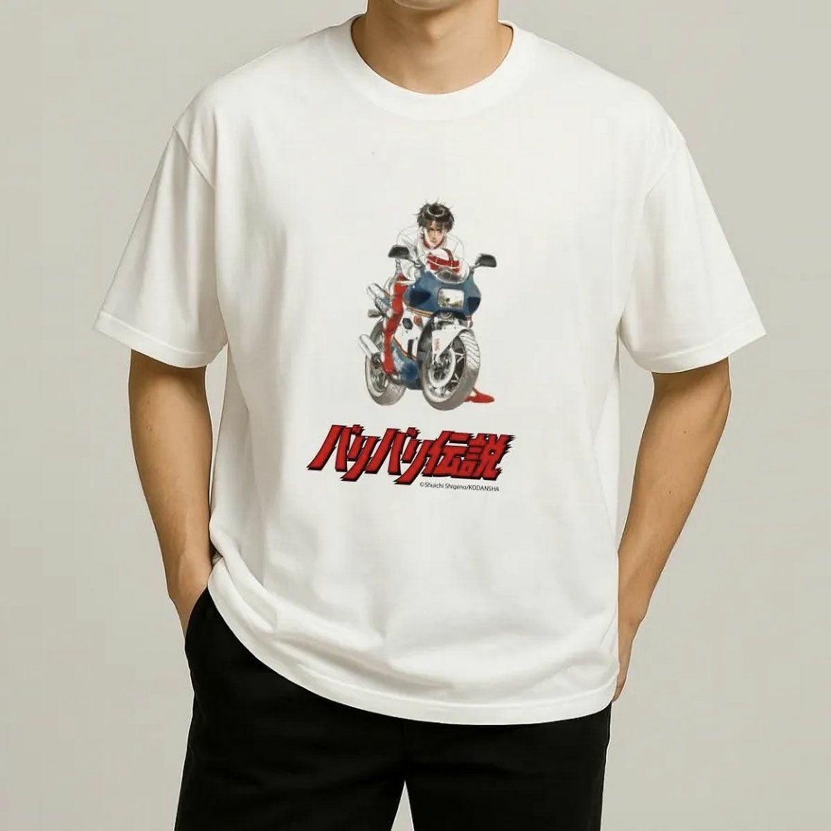バリバリ伝説｜バリバリ伝説 GUN&NS400RTシャツ｜ホワイト
