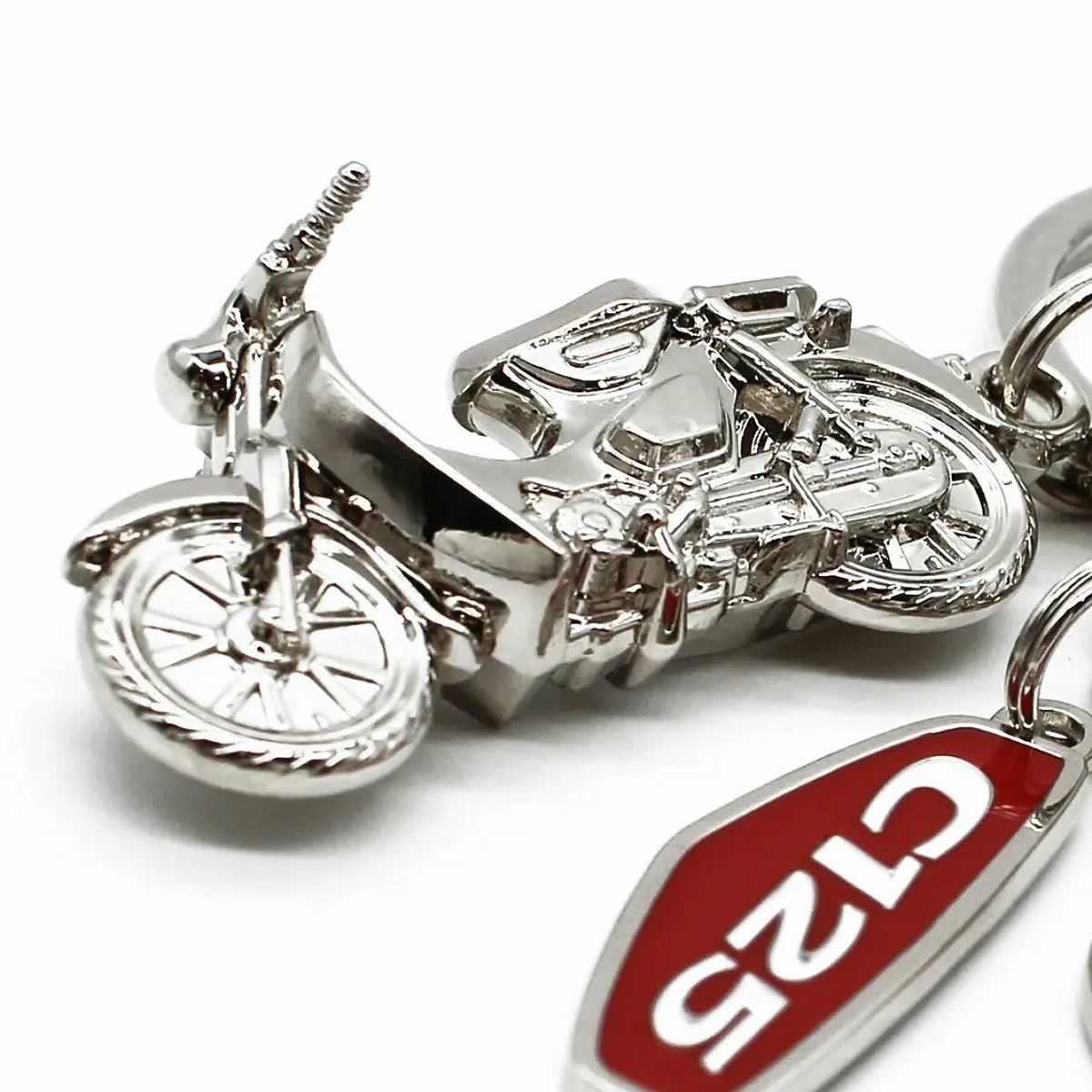 ONWORKS｜ホンダ スーパーカブ Honda super cub C125 3D キーリング キーチェーン キーホルダー 1000個限定生産 シリアルナンバー入り｜キーホルダー｜シルバー