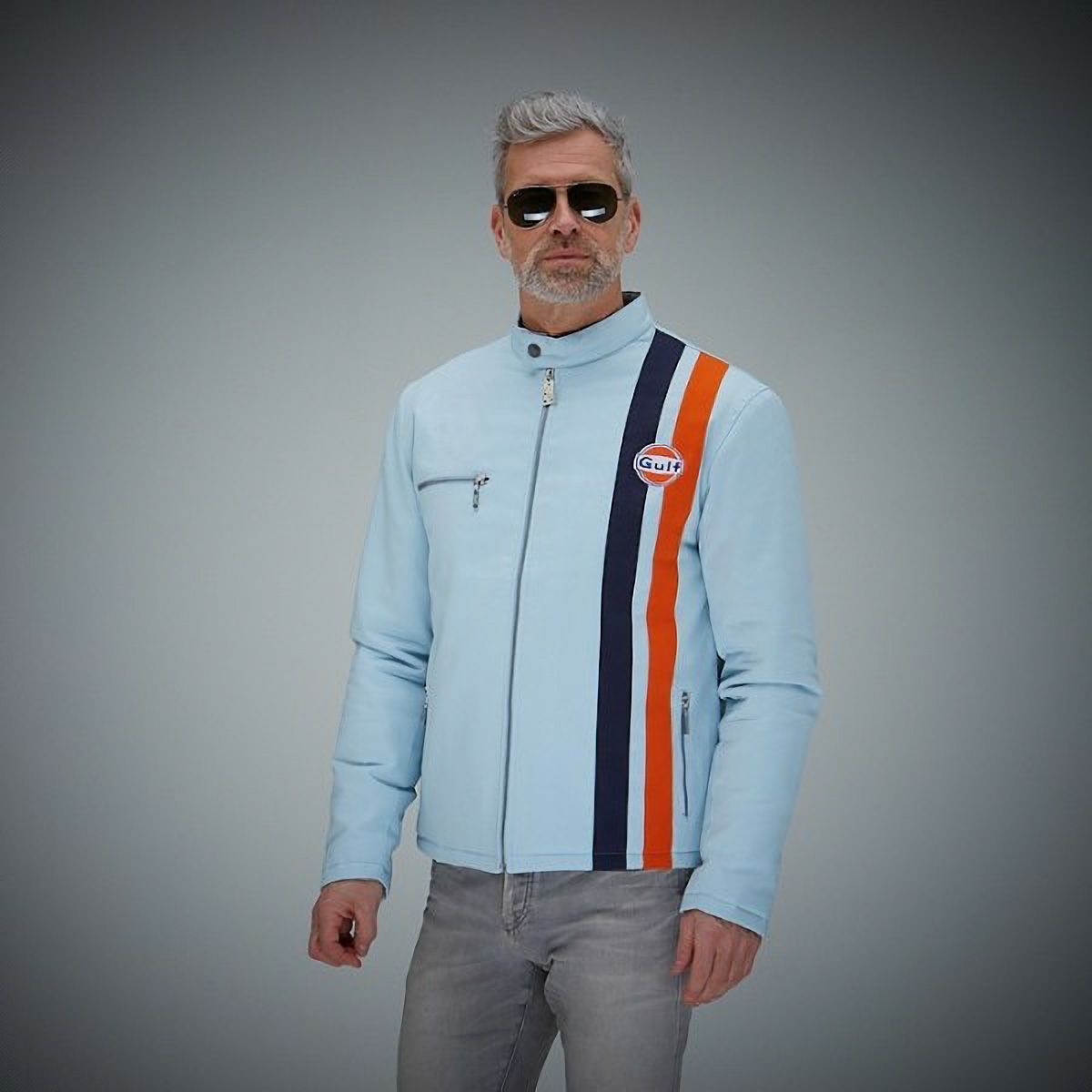 GULF｜ガルフ ロードマスター ジャケット ’25｜アウター｜ライトブルー｜モデル着用